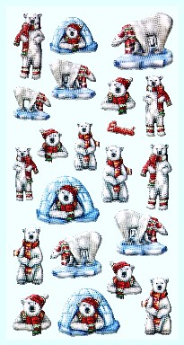 Softy Stickers bunt, Eisbären